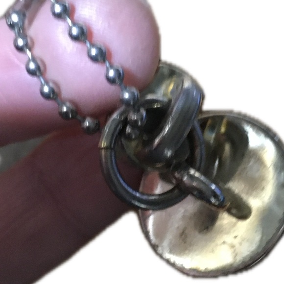 Michael Kors Tassel Charm Hang Tag Silver/Gold Tone Keychain Key Ring Fob Charm - Picture 8 of 13